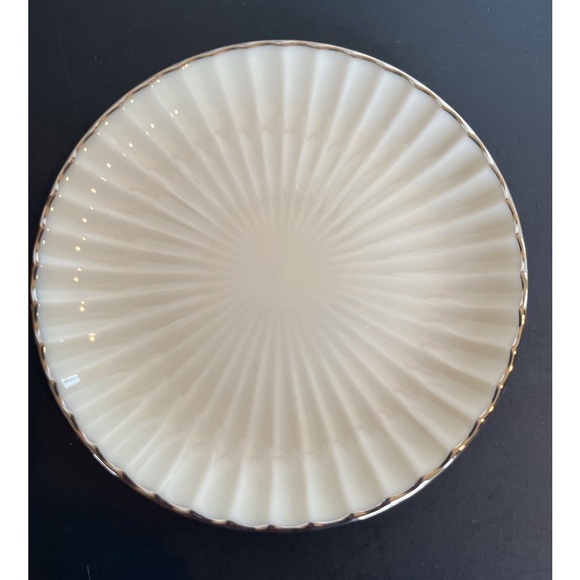 Lenox Bone China Appetizer/ Dessert Plates Trimmed in Silver Set of 4 - Picture 5 of 5